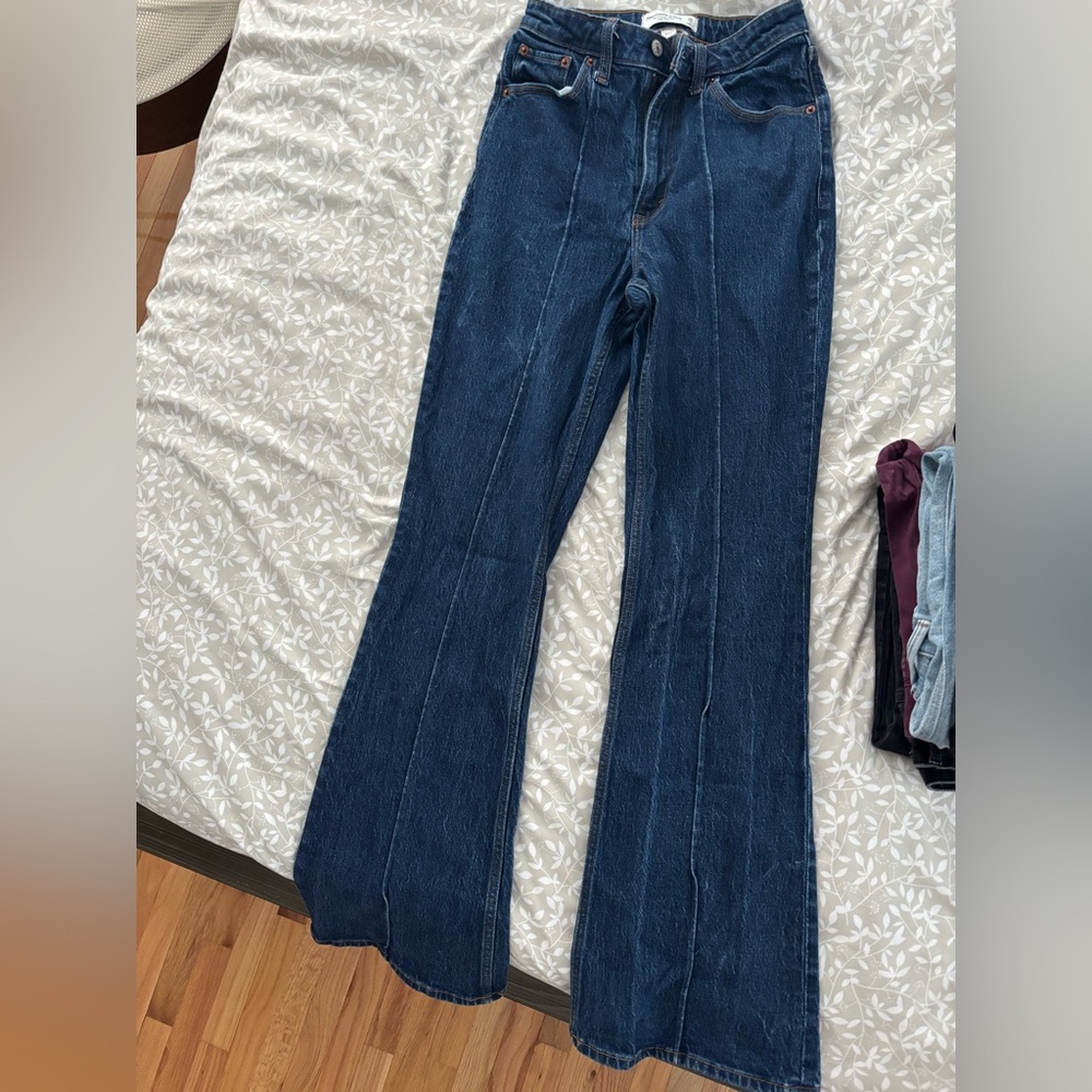 Abercrombie & Fitch Dark Blue Flare Jeans